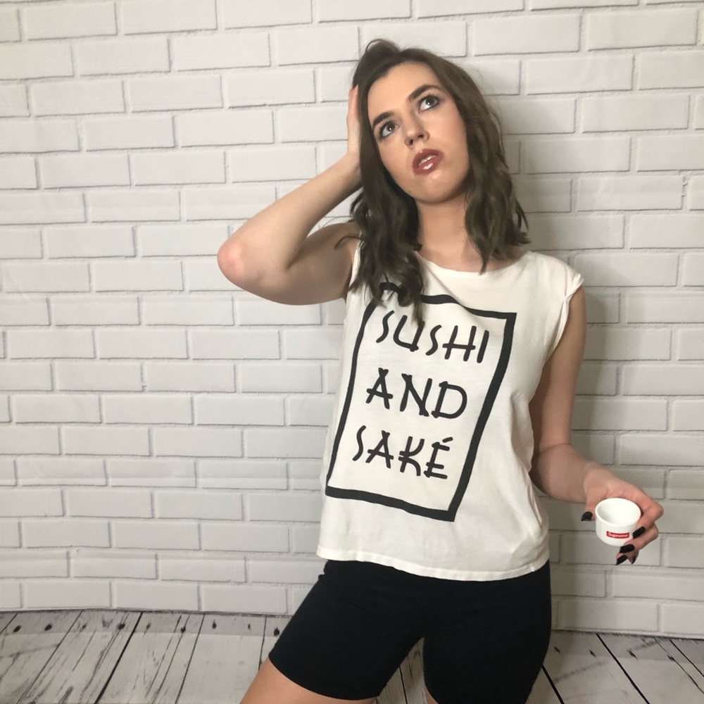 MINKPINK Sushi and Sake muscle tee - Picture 3 of 4